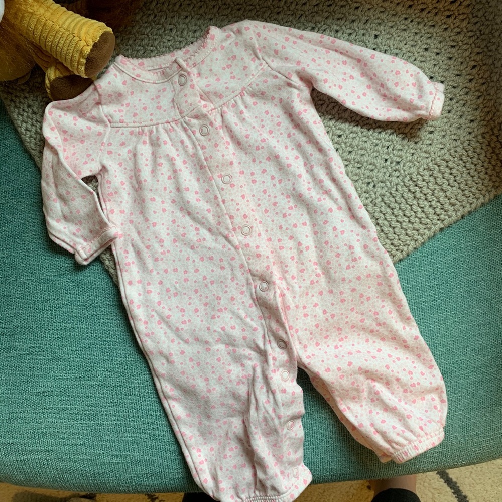 Pink Floral Snap pajamas